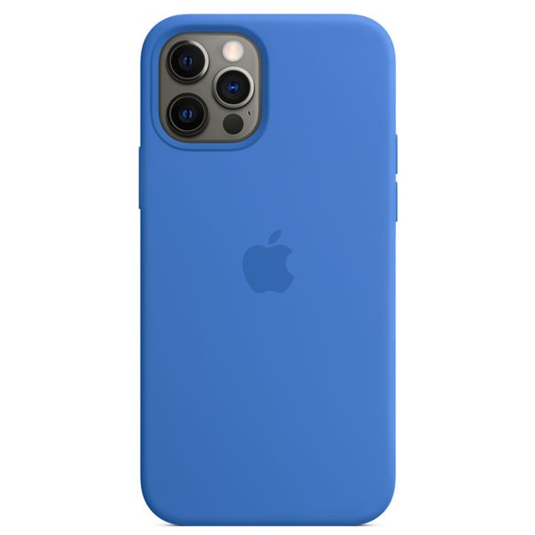 Apple Silikon-Case MagSafe iPhone 12 (Pro) - Capri Blue