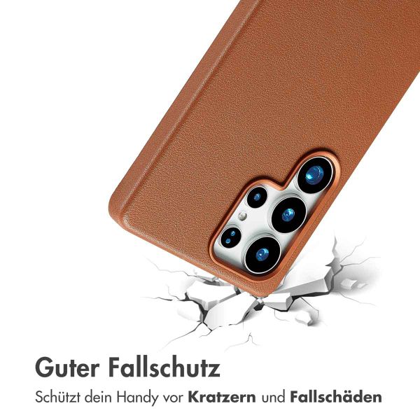 Accezz MagSafe Leather Backcover für das Samsung Galaxy S25 Ultra - Sienna Brown