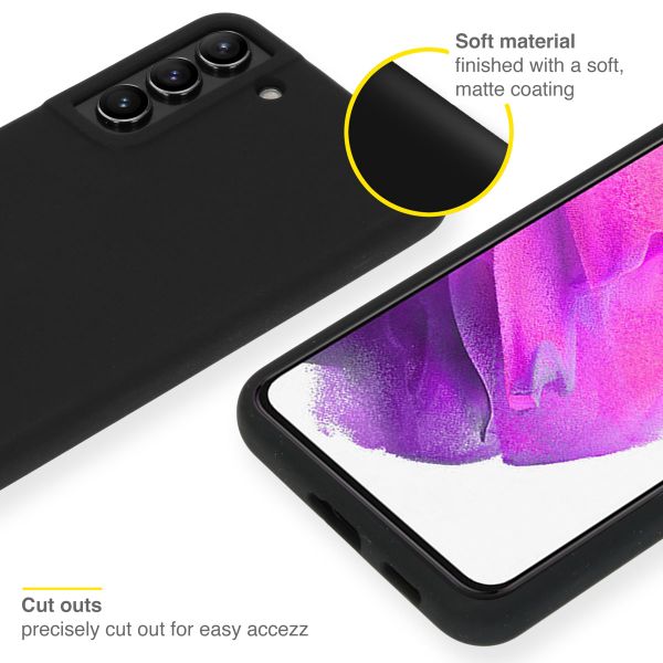 Accezz Liquid Silikoncase Samsung Galaxy S22 Plus - Schwarz
