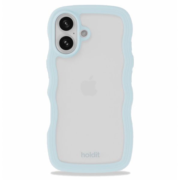 Holdit Wavy Case für das iPhone 16 - Mineral Blue