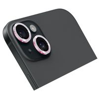 Holdit Kameraprotektor Glitzer für das Apple iPhone 15 / 15 Plus - Pink