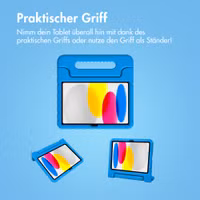 imoshion Schutzhülle mit Handgriff kindersicher Apple iPad 11 (2025) 11 Zoll A16 / iPad 10 (2022) 10.9 Zoll - Blau