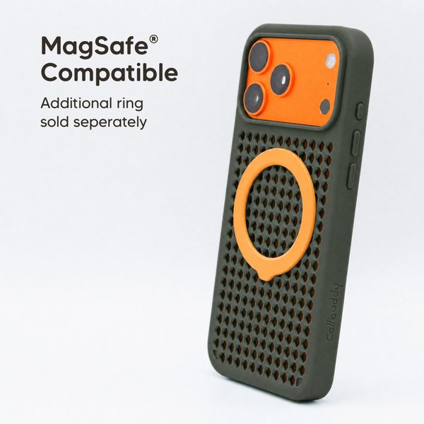 Callbuddy Hülle mit Strap Apple iPhone 17 Pro Max - Camo Orange