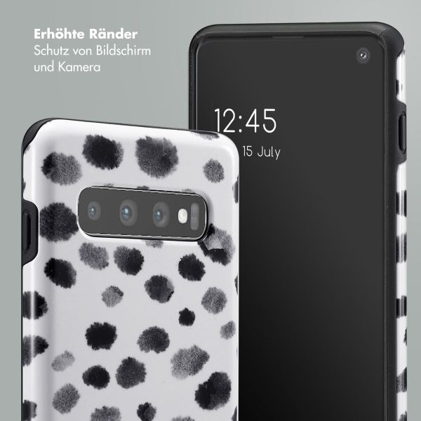 Selencia Vivid Tough Back Cover für das Samsung Galaxy S10 - Trendy Leopard