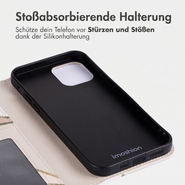 imoshion Design Klapphülle Apple iPhone 14 - Beige Graphic