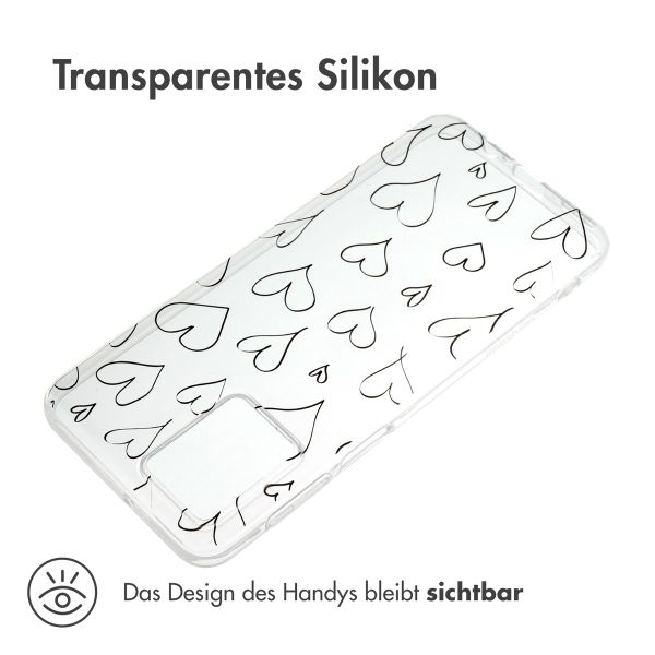 imoshion Design Hülle Motorola Moto G54 - Hearts