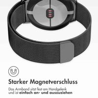 imoshion Magnetisches Milanaise Armband für Google Pixel Watch / Watch 2 / Watch 3 / Watch 4 (41 mm) - Schwarz
