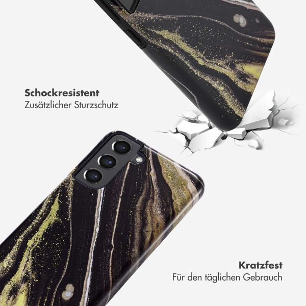 Selencia Vivid Tough Back Cover für das Samsung Galaxy S21 FE - Chic Marble