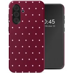 Selencia Vivid Back Cover Samsung Galaxy A36 / A56 - Happy Dots Burgundy