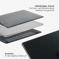 Selencia Glitzer Cover für das MacBook Air 13 Zoll (2018-2020) - A1932 / A2179 / A2337 - Schwarz