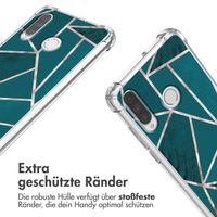 imoshion Design Hülle mit Band Huawei P30 Lite - Petrol Green Graphic