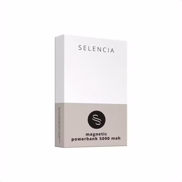 Selencia Vivid Powerbank 5.000 mAh - MagSafe und Qi - Schwarz / Leopard