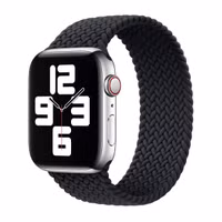 Apple Geflochtenes Solo Loop für das  Apple Watch | 38/40/41/42 mm - Größe 2 - Charcoal