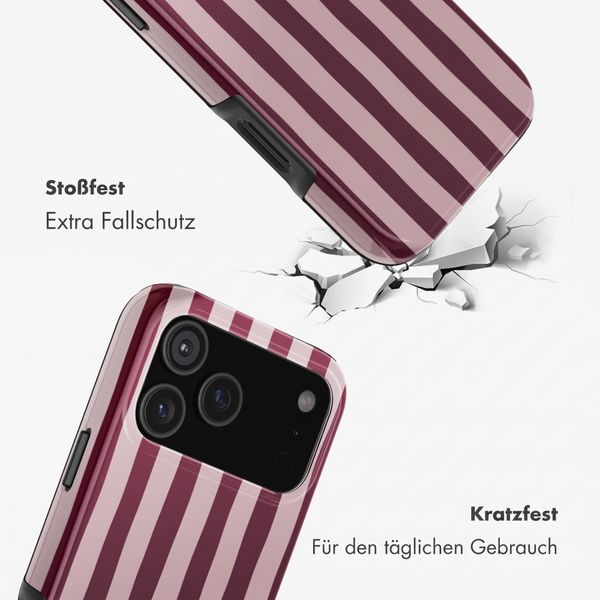 Selencia Vivid Rückabdeckung mit MagSafe Apple iPhone 18 Pro Max / 17 Pro Max - Bonbon Stripe Raspberry