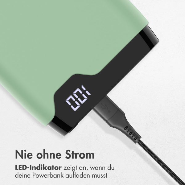 imoshion Powerbank - 20.000 mAh - Schnelles Aufladen und Power Delivery - Grün