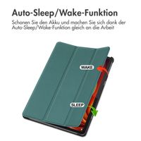 imoshion Trifold Klapphülle Lenovo Tab K11 Plus - Dunkelgrün