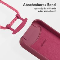 imoshion Color Backcover mit abnehmbarem Handykette und MagSafe Apple iPhone 14 Pro - Raspberry