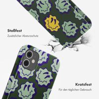 Selencia Vivid Back Cover Apple iPhone 11 - Wavy Smiley Green