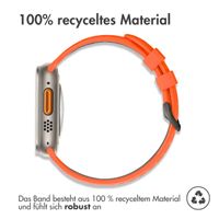 imoshion Silikonsportarmband Buckle für das Apple Watch Series 1 bis 10 / SE / Ultra (2) (44/45/46/49 mm) - Orange / Schwarz