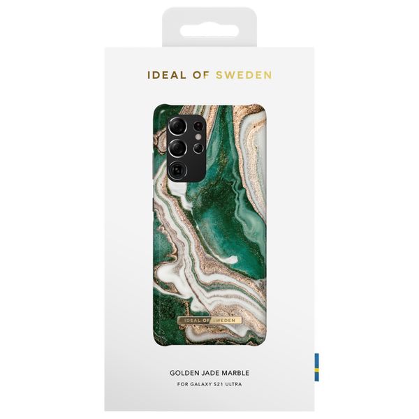 iDeal of Sweden Fashion Back Case Galaxy S21 Ultra - Golden Jade Marble