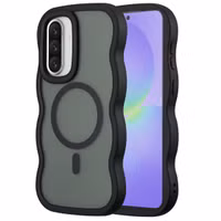 Selencia Wavy Backcover mit MagSafe Samsung Galaxy A36 / A56 - Schwarz