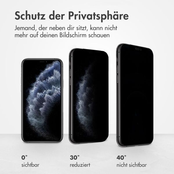 Accezz Privacy Displayschutz aus gehärtetem Glas Apple iPhone 11 Pro / Xs / X