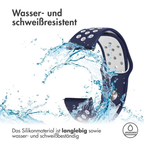 imoshion Silikonband Sport - 20-mm-Universalanschluss - Blau / Weiß