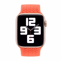 Apple Geflochtenes Solo Loop für das  Apple Watch | 44/45/46/49 mm - Größe 5 - Electric Orange