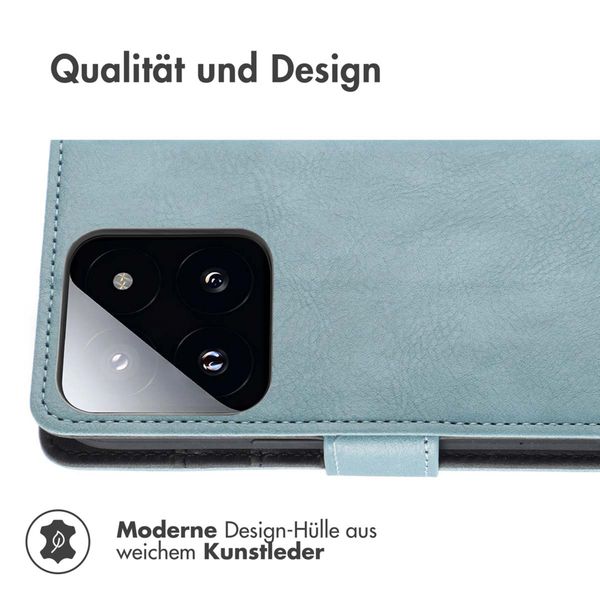 imoshion Luxuriöse Klapphülle Xiaomi 14T Pro - Hellblau
