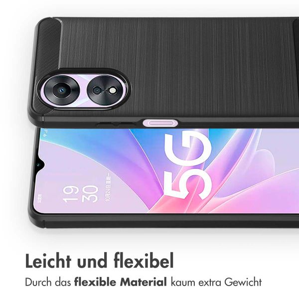 imoshion Brushed Back Cover für das Oppo A58 (4G) - Schwarz