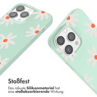 imoshion Silikonhülle design mit Band für das iPhone 13 Pro - Green Flower Distance