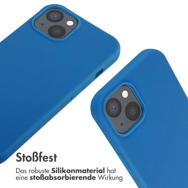 imoshion SilikonHülle mit Band Apple iPhone 13 - Blau