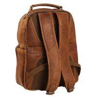 The Chesterfield Brand Austin Laptop Rucksack 14 Zoll - Echtes Leder - Cognac