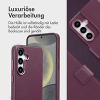 Accezz 2-in-1 Klapphülle aus Leder mit MagSafe für das Samsung Galaxy S25 - Heath Purple