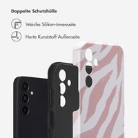 Selencia Vivid Tough Back Cover für das Samsung Galaxy A15 (5G/4G) - Colorful Zebra Old Pink