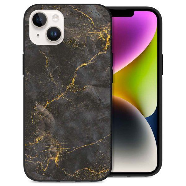 imoshion Design Hülle für das Apple iPhone 14 - Black Marble