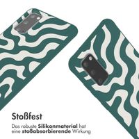 imoshion SilikonHülle design mit Band Samsung Galaxy S20 - Petrol Green Groovy