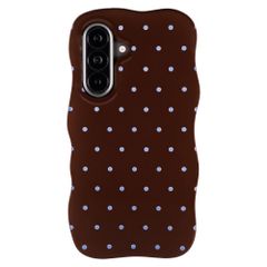 Selencia Vivid Wavy Backcover mit MagSafe Samsung Galaxy A57 (5G) - Happy Dots Chocolate