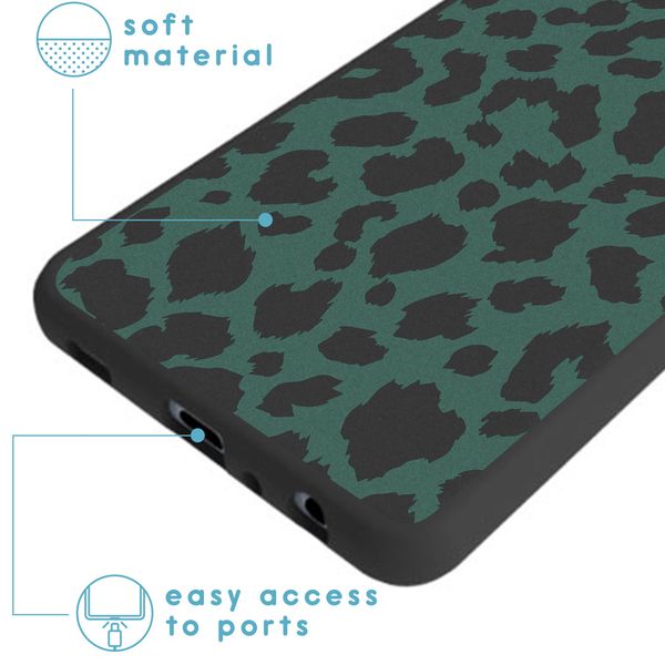 imoshion Design Hülle Samsung Galaxy A72 - Leopard - Grün / Schwarz