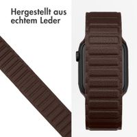 Accezz Magnetisches Echtlederarmband für Apple Watch | 44/45/46/49 mm - Chocolate Brown