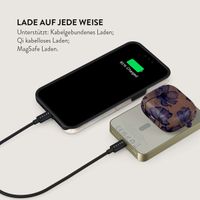 Burga Magnetische Powerbank 5.000 mAh - Geeignet für MagSafe und Qi2 - Velvet Night / Gold