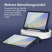 Accezz Smarte Klapphülle aus Silikon Apple iPad Air 11 Zoll (2026) M4 / (2025) M3 / (2024) M2 / Air 5 (2022) / Air 4 (2020) - Dunkelblau