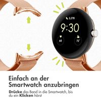 imoshion Magnetisches Milanaise Armband für Google Pixel Watch / Watch 2 / Watch 3 / Watch 4 (41 mm) - Rosé gold