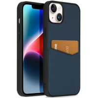 Accezz Premium Leather Card Slot Back Cover für das Apple iPhone 14 Plus - Dunkelblau