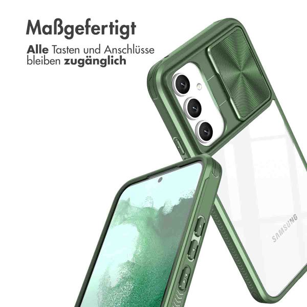 imoshion Back Cover mit Kameraschieber für das Samsung Galaxy S23 FE - Dunkelgrün