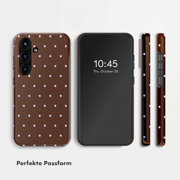 Selencia Vivid Rückabdeckung mit MagSafe Samsung Galaxy S25 - Happy Dots Chocolate