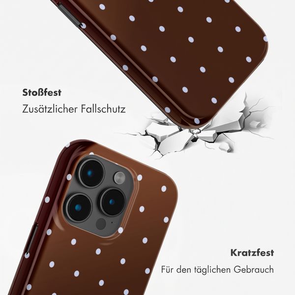 Selencia Vivid Rückabdeckung mit MagSafe Apple iPhone 15 Pro - Happy Dots Chocolate