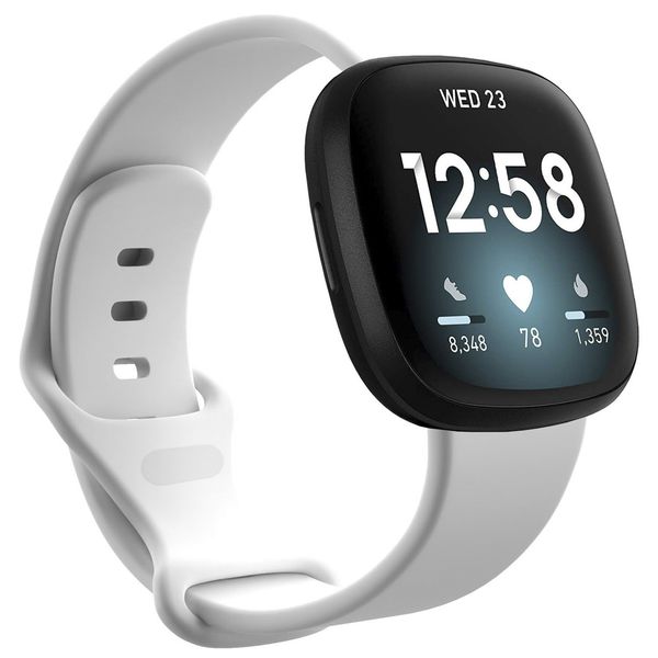 imoshion Silikonband für das  Fitbit Versa 4/ 3 / Sense (2) - Weiß