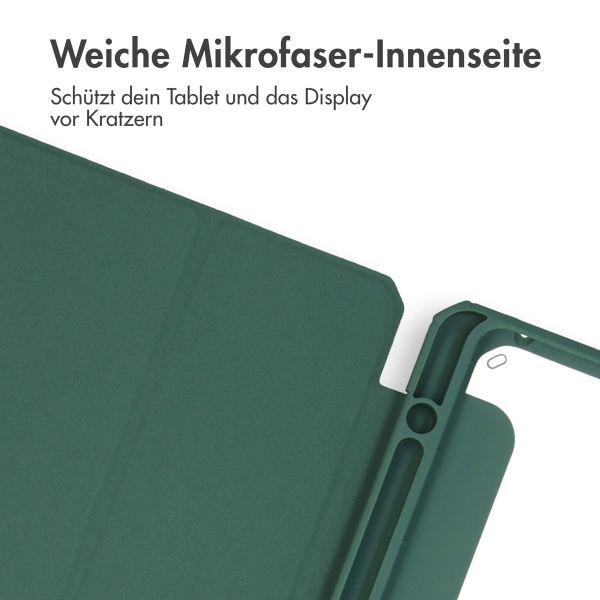 imoshion Trifold Hardcase Klapphülle für das Samsung Galaxy Tab S6 Lite (2020/2022/2024) - Grün