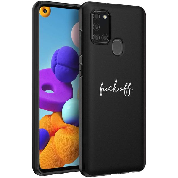 imoshion Design Hülle Samsung Galaxy A21s - Fuck Off - Schwarz